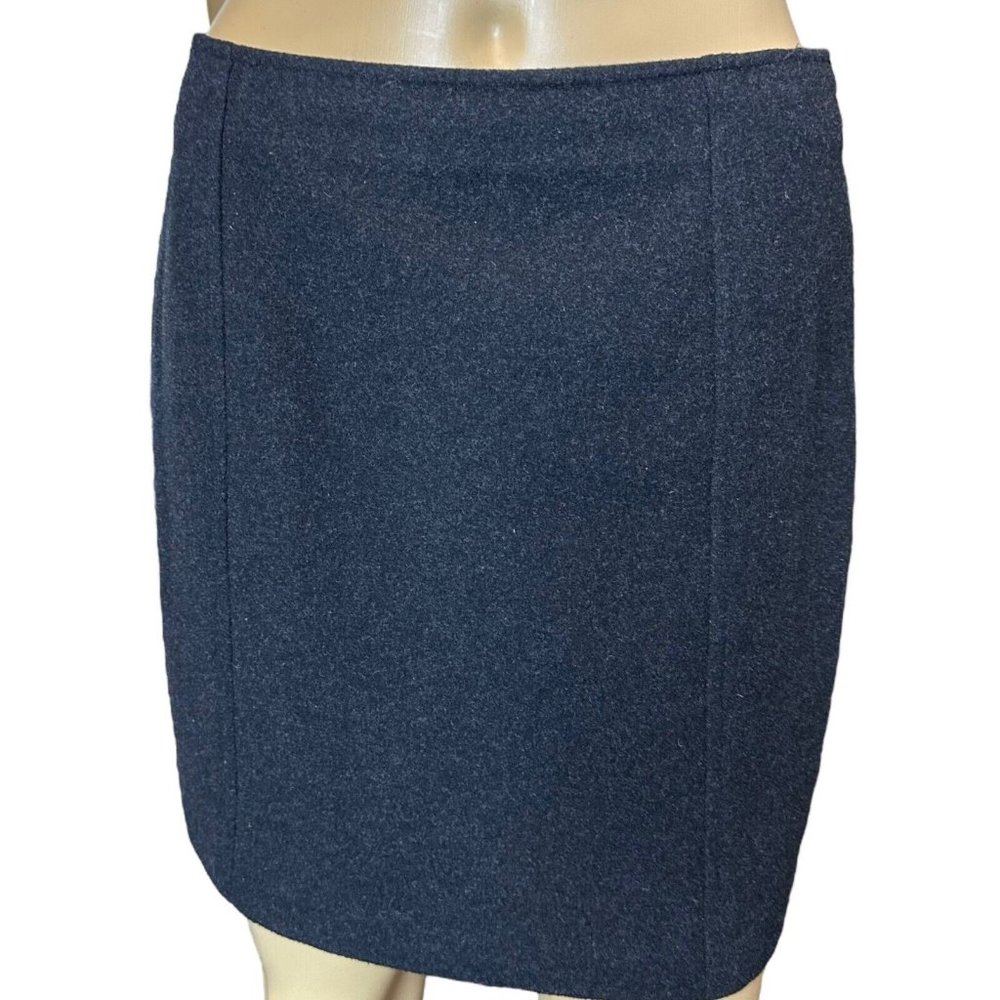 J.Crew Womens A-Line Mini Skirt Small S Black Wool Nylon Cashmere Lined Mid Rise